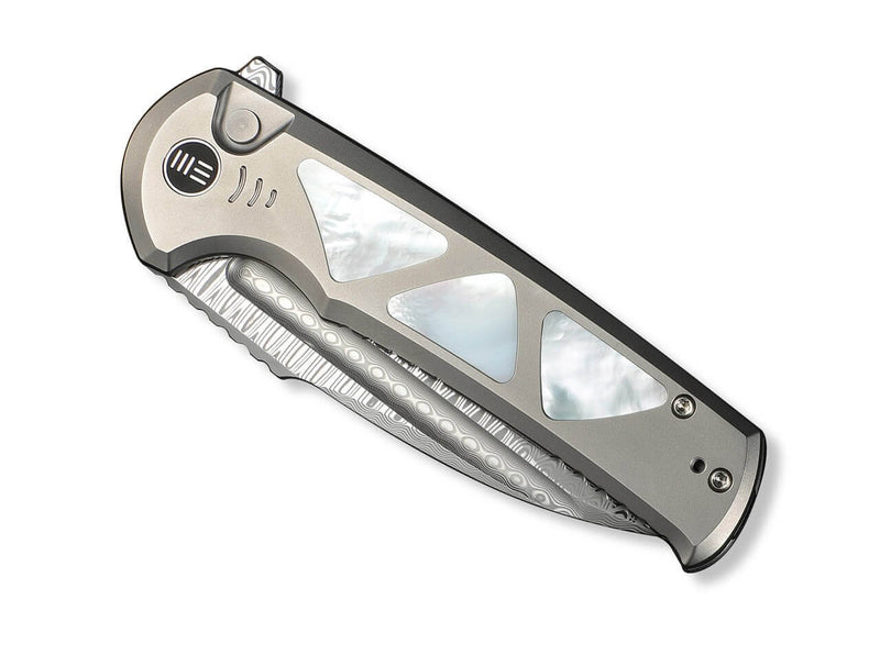 WE Knife Sylox Damascus Gray Ti MOP