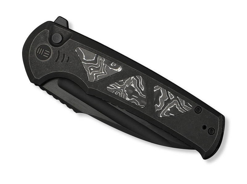WE Knife Sylox M390 Black Ti Aluminum Foil CF Black Stonewashed