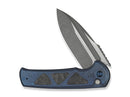 WE Knife Sylox M390 Blue Ti Shredded CF