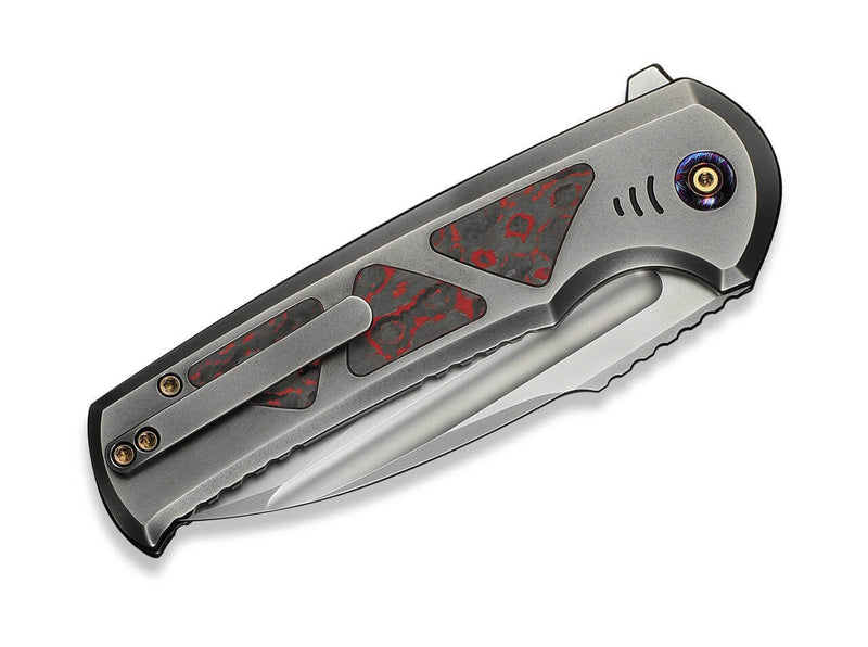 WE Knife Sylox M390 Gray Ti Lava Flow CF
