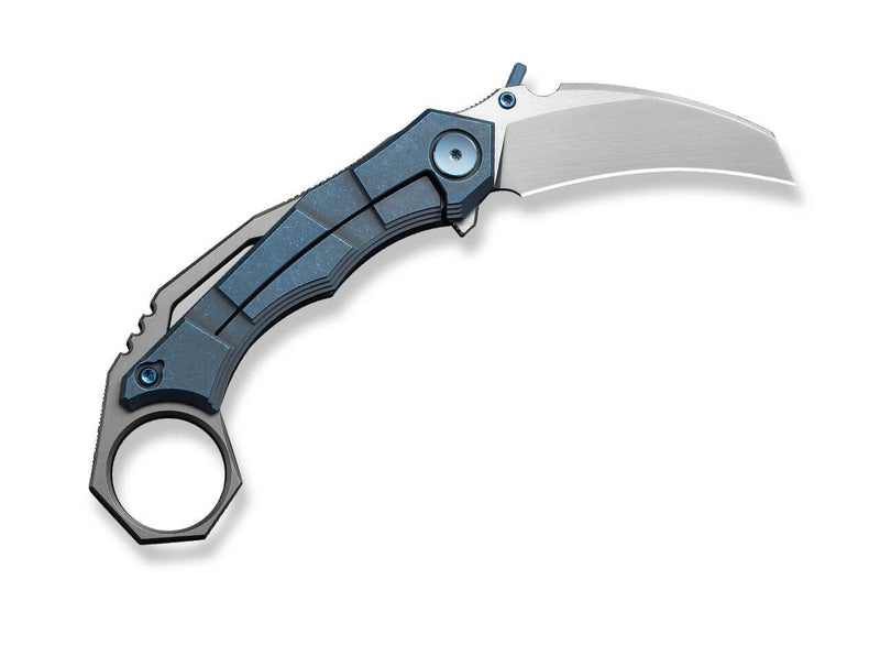WE Knife Tayra M390 Ti Blue & Grey Ti Satin