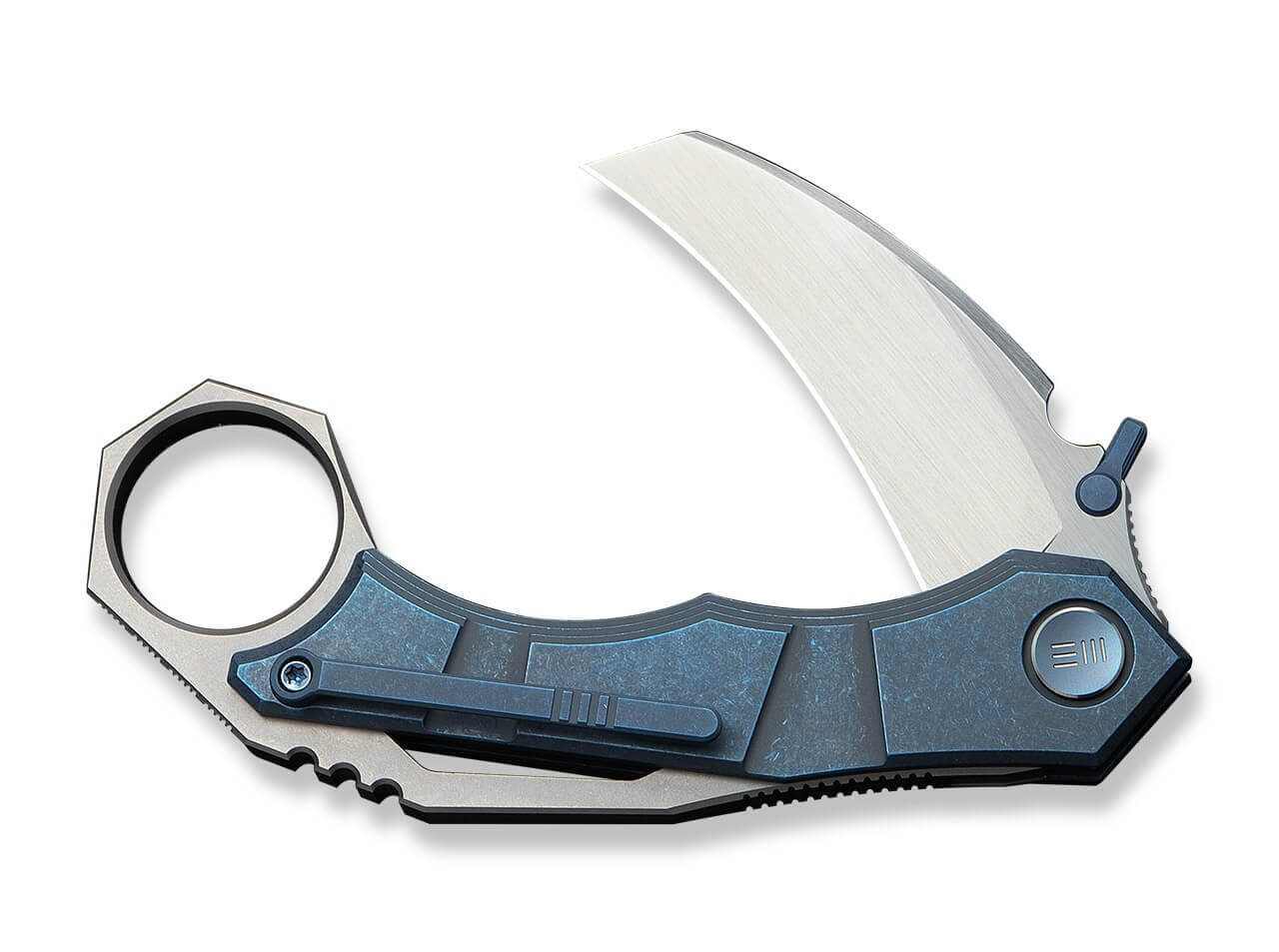 Tayra M390 Ti Blue & Grey Ti Satin