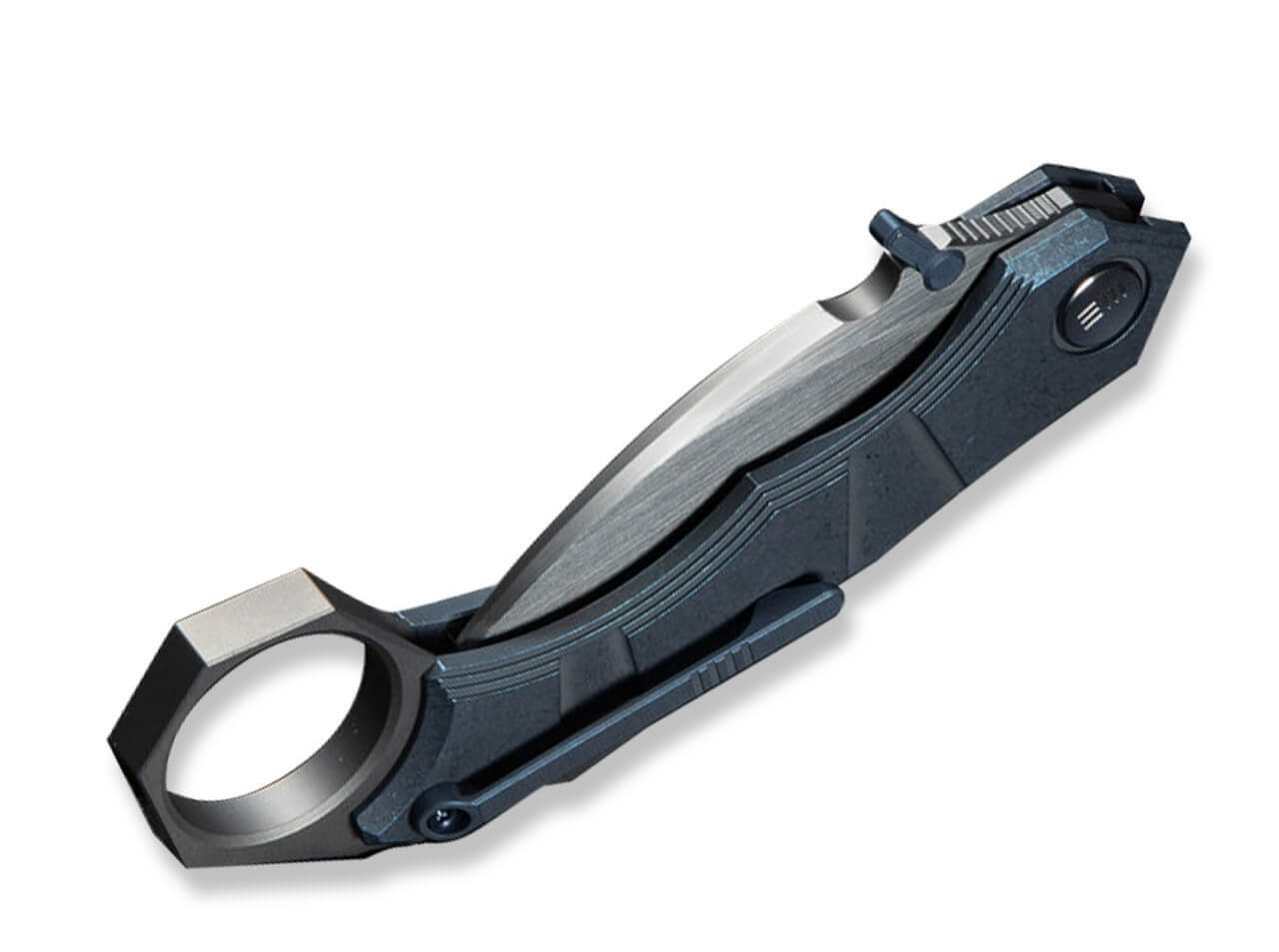 Tayra M390 Ti Blue & Grey Ti Satin