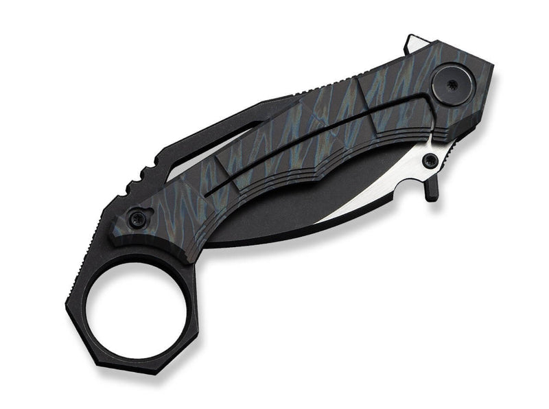 WE Knife Tayra M390 Tiger Stripe Ti Black Stonewashed