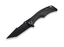 WE Knife Tighe Down M390 Ti All Black Yellow CF