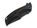 WE Knife Tighe Down M390 Ti All Black Yellow CF