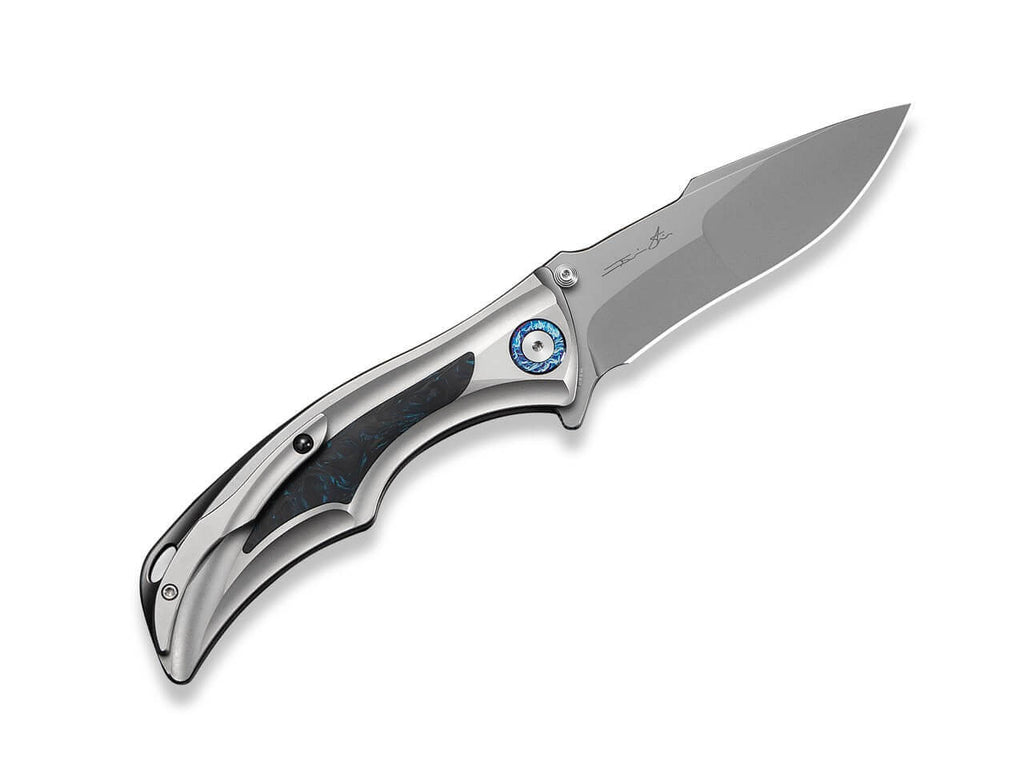 Tighe Down M390 Ti Blue & Black CF