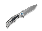 Tighe Down M390 Ti Blue & Black CF