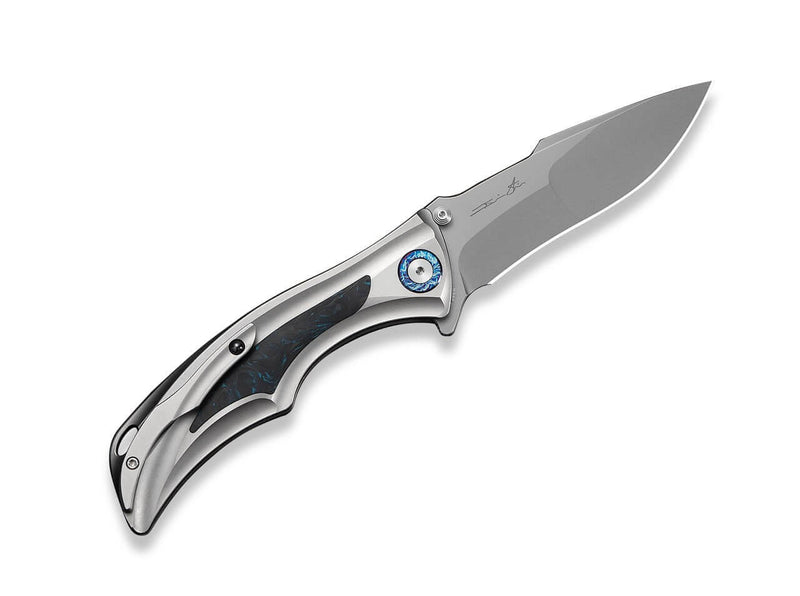 WE Knife Tighe Down M390 Ti Blue & Black CF