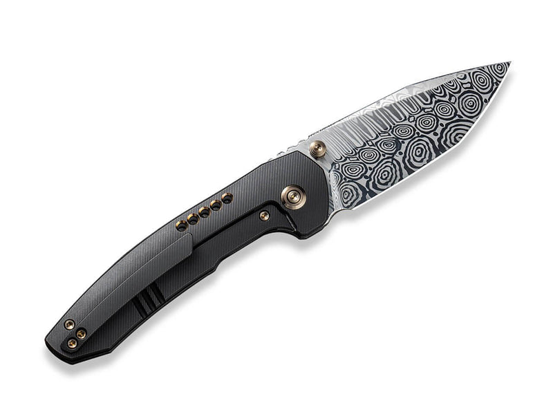 WE Knife Trogon Titanium Black Damascus