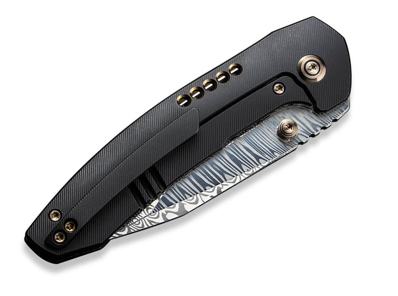 WE Knife Trogon Titanium Black Damascus