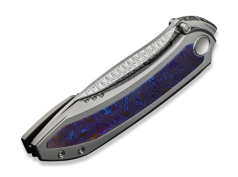 WE Knife Winsome Damascus Ti Timascus