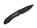 WE Knife Winsome M390 Black Ti Layerd G10 Rose Pattern CF Black Stonewashed