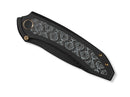 WE Knife Winsome M390 Black Ti Layerd G10 Rose Pattern CF Black Stonewashed