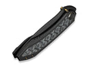 WE Knife Winsome M390 Black Ti Layerd G10 Rose Pattern CF Black Stonewashed