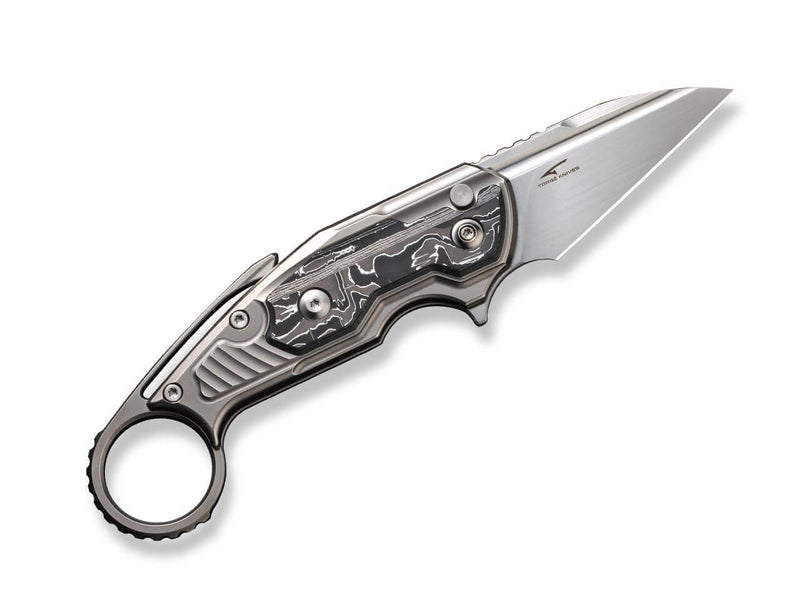 WE Knife Yardbird Titanium Bead Blasted Aluminum Foil CF