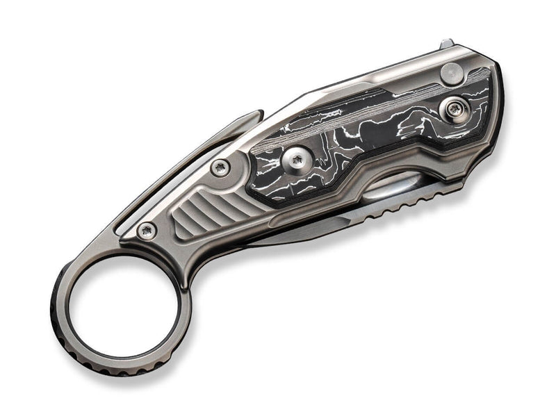 WE Knife Yardbird Titanium Bead Blasted Aluminum Foil CF