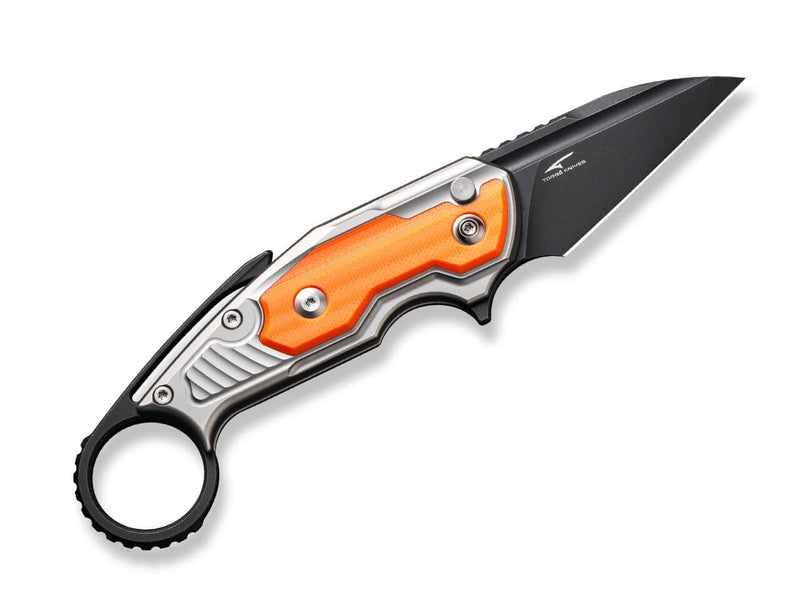 WE Knife Yardbird Titanium Grey G10 Orange