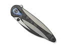WE Knife Zenthra M390 Black Ti Shredded CF Black Stonewash