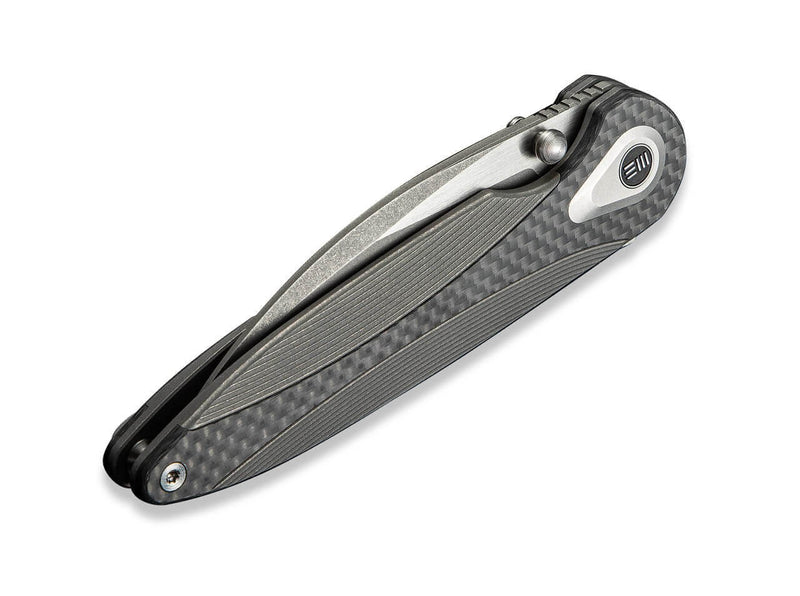 WE Knife Zenthra M390 Gray Ti Twill CF Stonewash