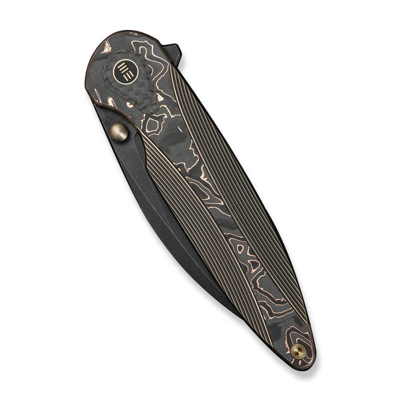 WE Knife Zenthra M390 Ti Bronze Copper Foil CF Black Stonewash