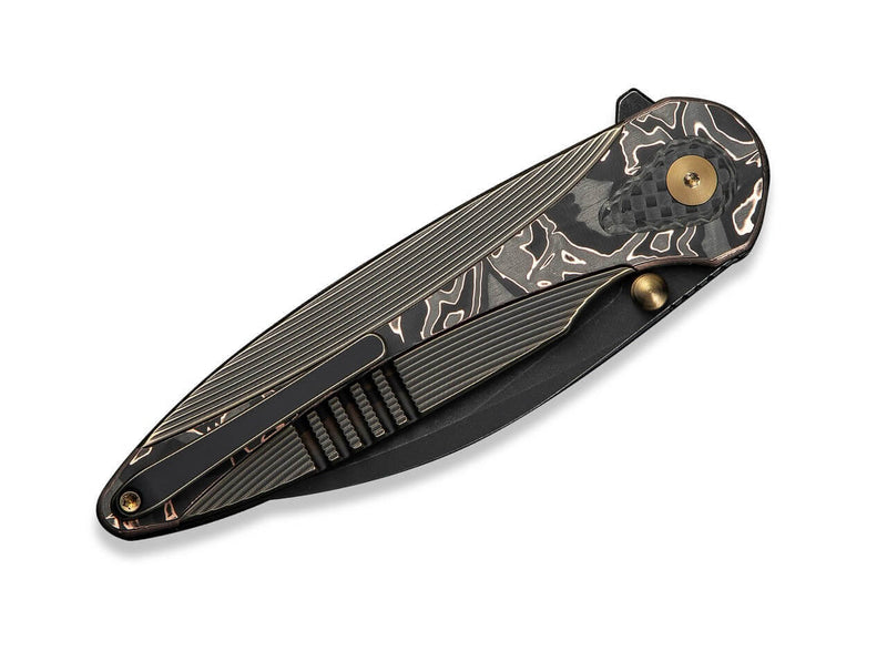 WE Knife Zenthra M390 Ti Bronze Copper Foil CF Black Stonewash