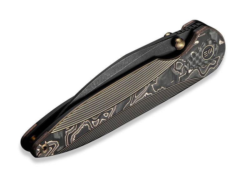WE Knife Zenthra M390 Ti Bronze Copper Foil CF Black Stonewash