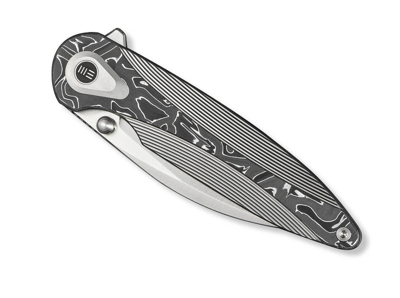 WE Knife Zenthra M390 Ti Gray Alumium Foil CF Stonewash