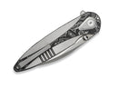 WE Knife Zenthra M390 Ti Gray Alumium Foil CF Stonewash
