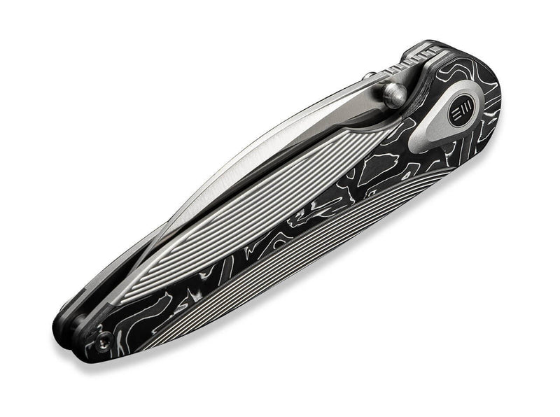 WE Knife Zenthra M390 Ti Gray Alumium Foil CF Stonewash