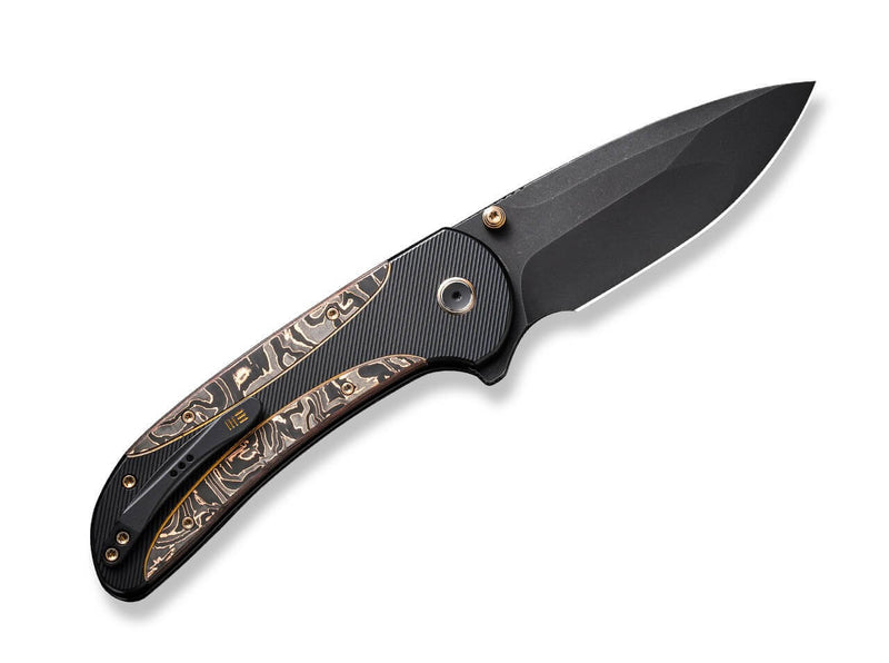 WE Knife Zizzit Titanium Black Copper Foil CF