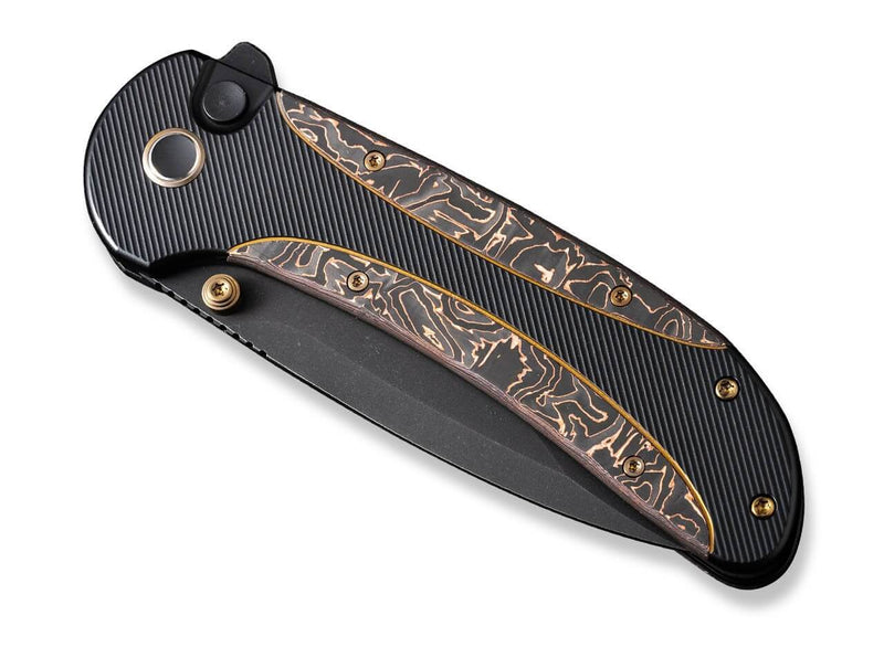 WE Knife Zizzit Titanium Black Copper Foil CF