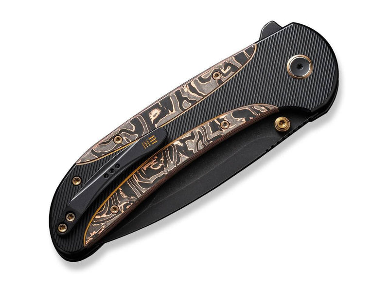 WE Knife Zizzit Titanium Black Copper Foil CF