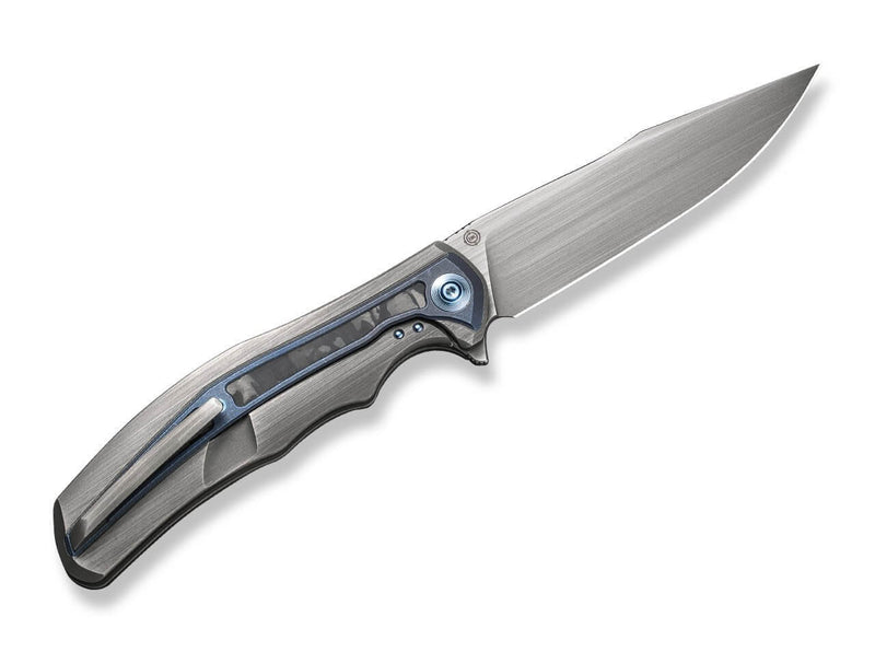 WE Knife Zonda Titanium Black & Blue Marble CF