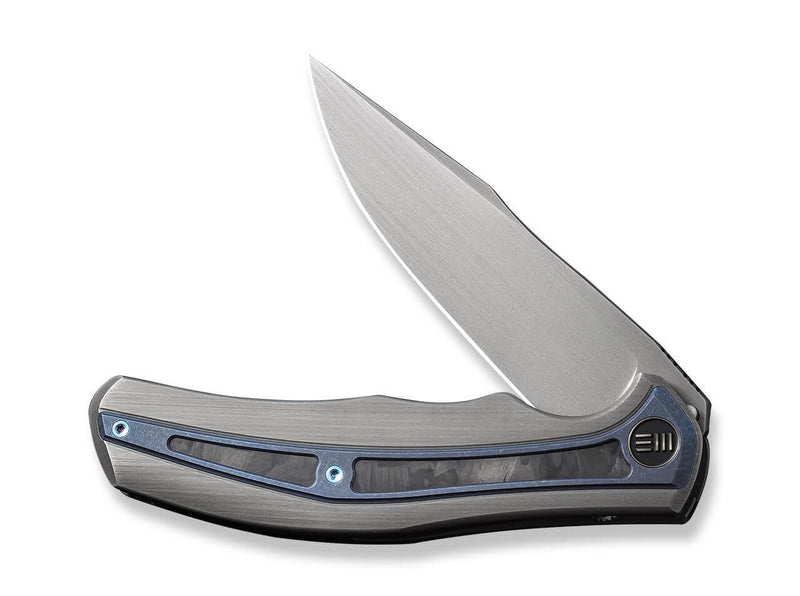 WE Knife Zonda Titanium Black & Blue Marble CF