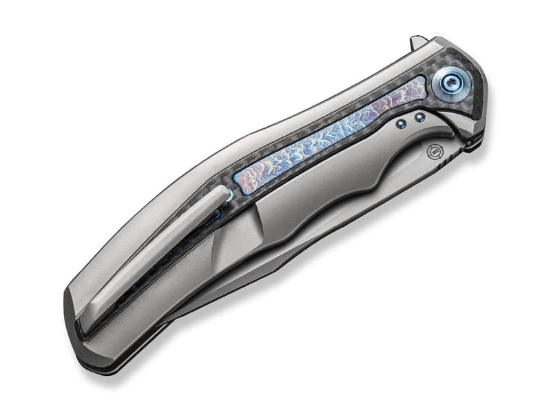 WE Knife Zonda Titanium Grey Twill CF Flamed