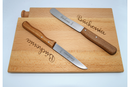 Buchonia Früchstücksmesser & -brettchen Komplettset