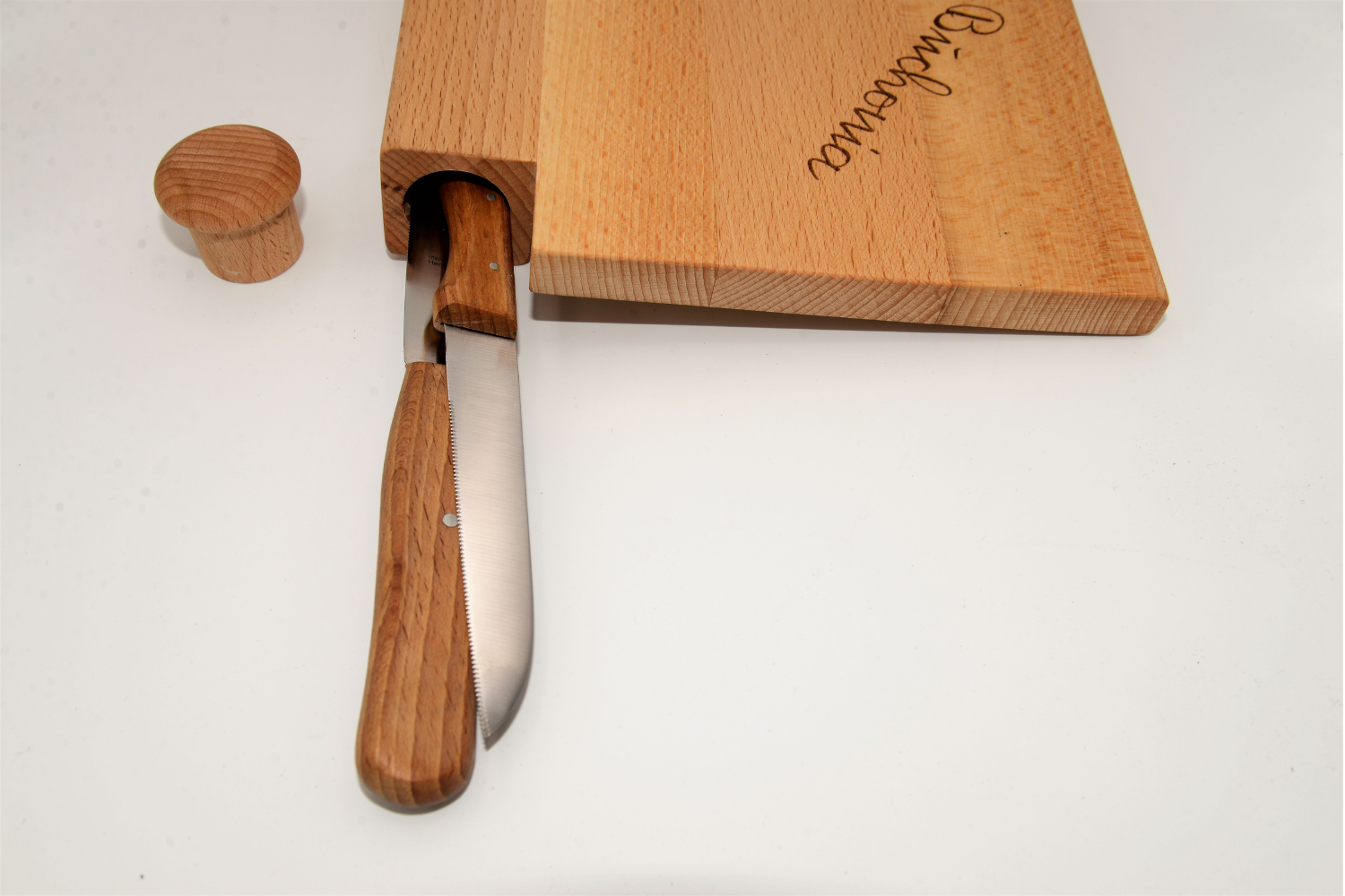 Buchonia Früchstücksmesser & -brettchen Komplettset