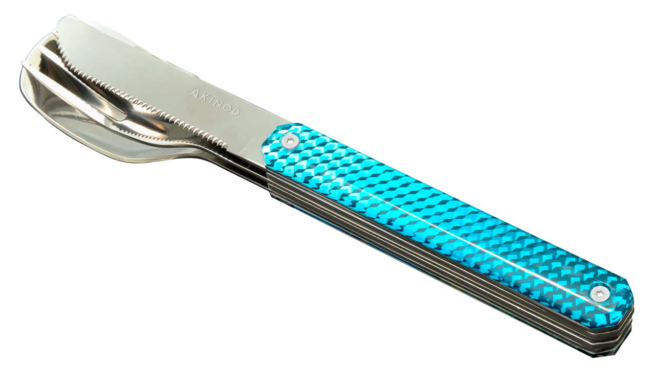 Feststehendes Besteck 12H34, Mosaik Blau