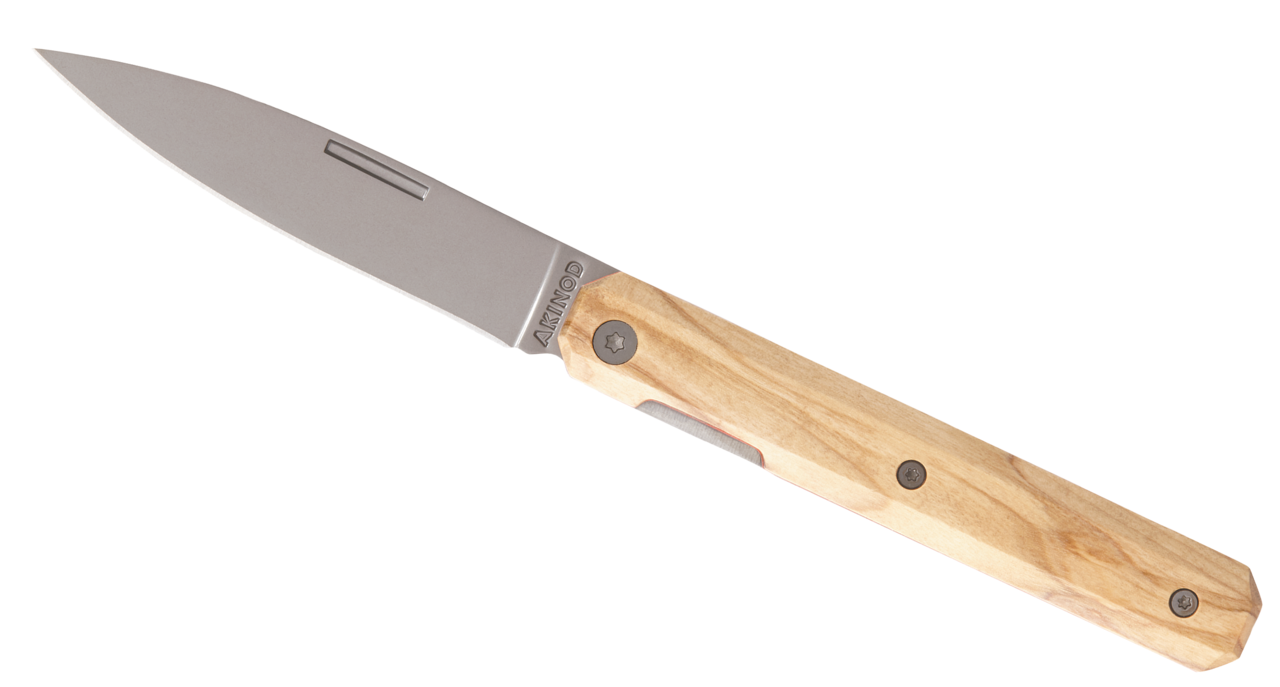 Klappbares Schälmesser 18H07, Titan, G10, Olivenholz