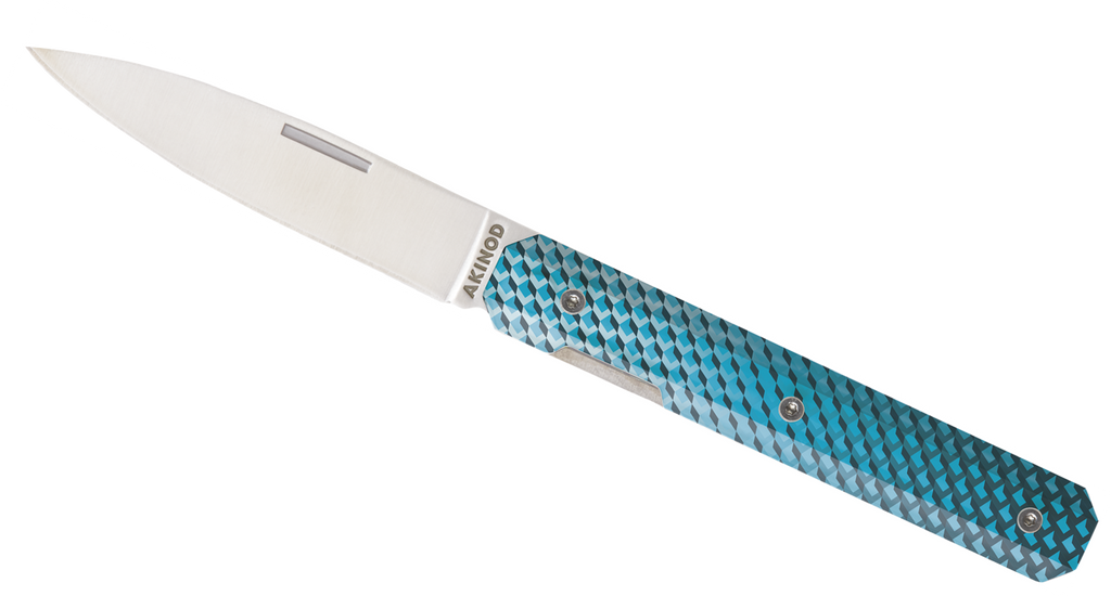 Klappbares Schälmesser 18H07, Mosaik Blau
