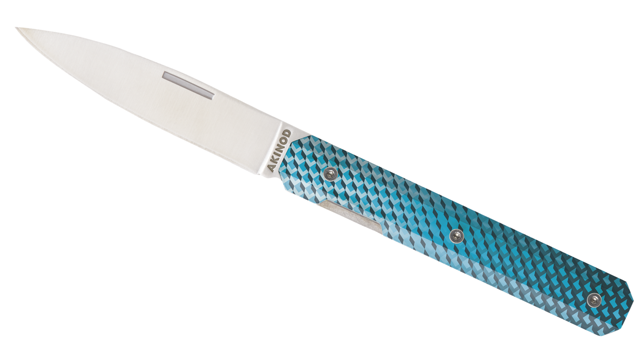 Klappbares Schälmesser 18H07, Mosaik Blau