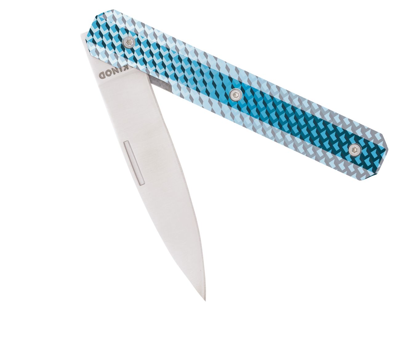 Klappbares Schälmesser 18H07, Mosaik Blau