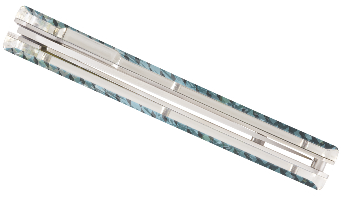 Klappbares Schälmesser 18H07, Mosaik Blau