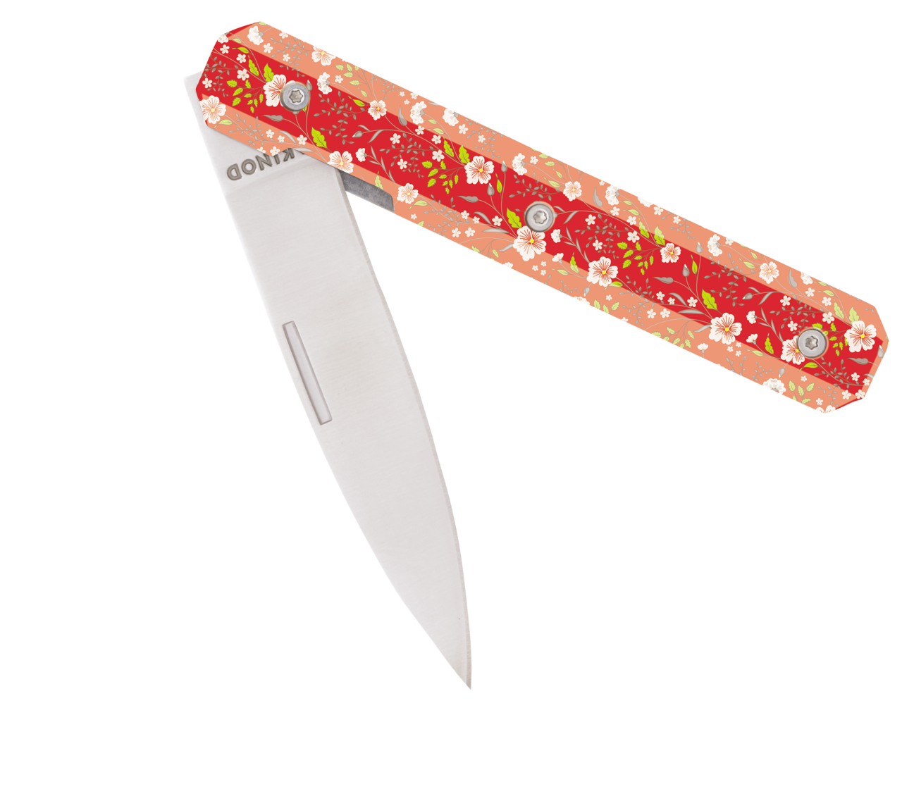 Klappbares Schälmesser 18H07, Clematis Rot