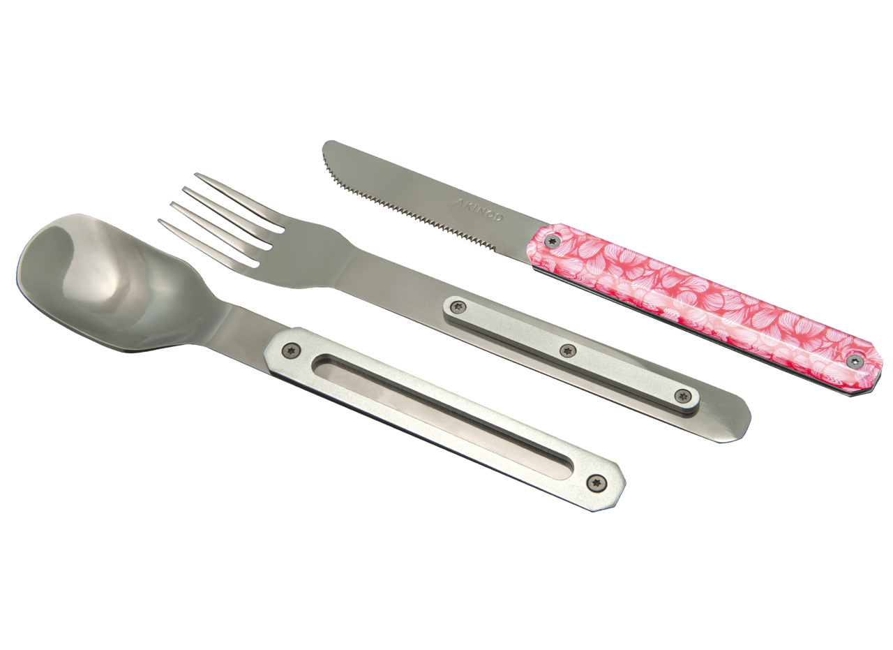 Feststehendes Besteck 12H34, Zartes Rosa