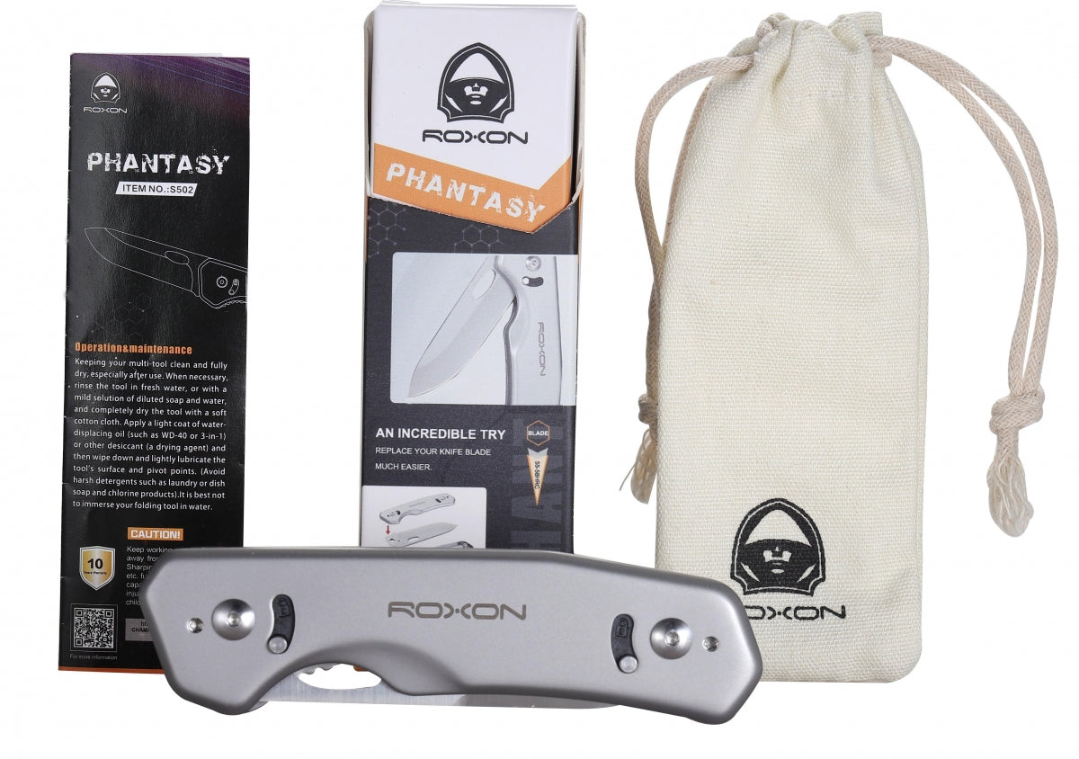 Roxon Einhandmesser "Phantasy" mit Auswechselbarer Klinge &-verriegelung