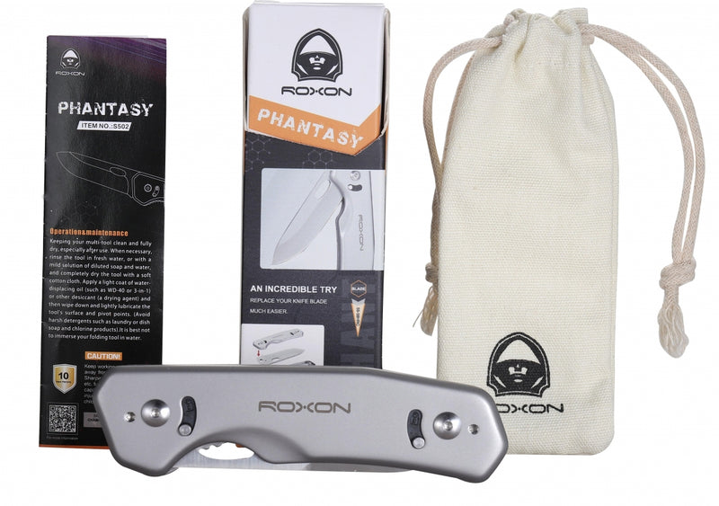 Roxon Einhandmesser "Phantasy" mit Auswechselbarer Klinge &-verriegelung