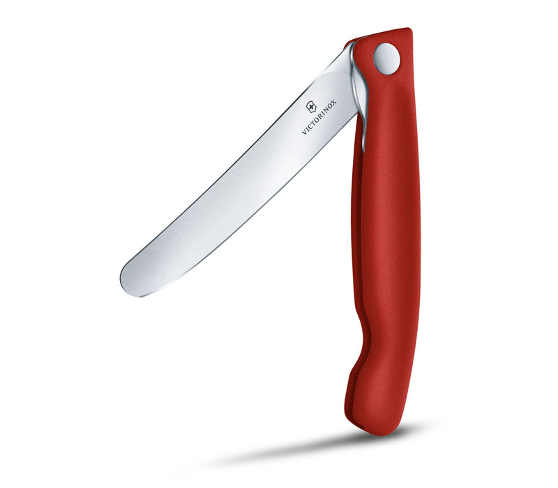 Swiss Classic faltbares Gemüsemesser/Steakmesser glatte Schneide in 2 verschiedenen Farben