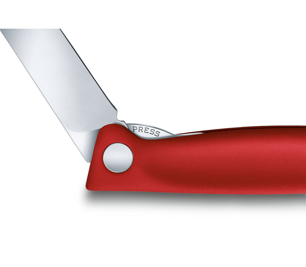 Swiss Classic faltbares Gemüsemesser/Steakmesser glatte Schneide in 2 verschiedenen Farben